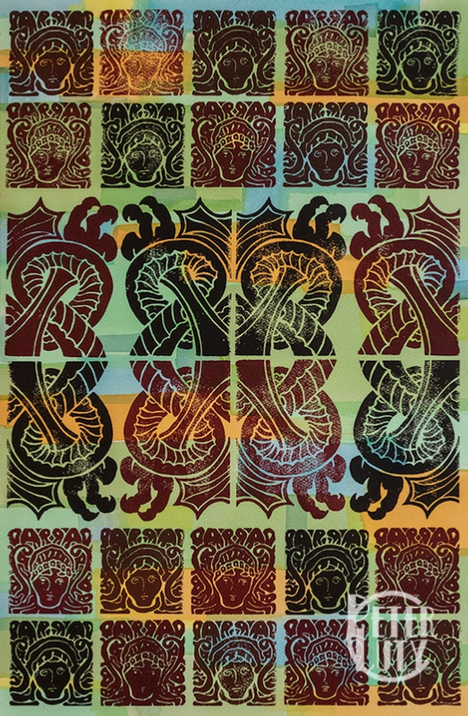 Claws and Faces: An original print